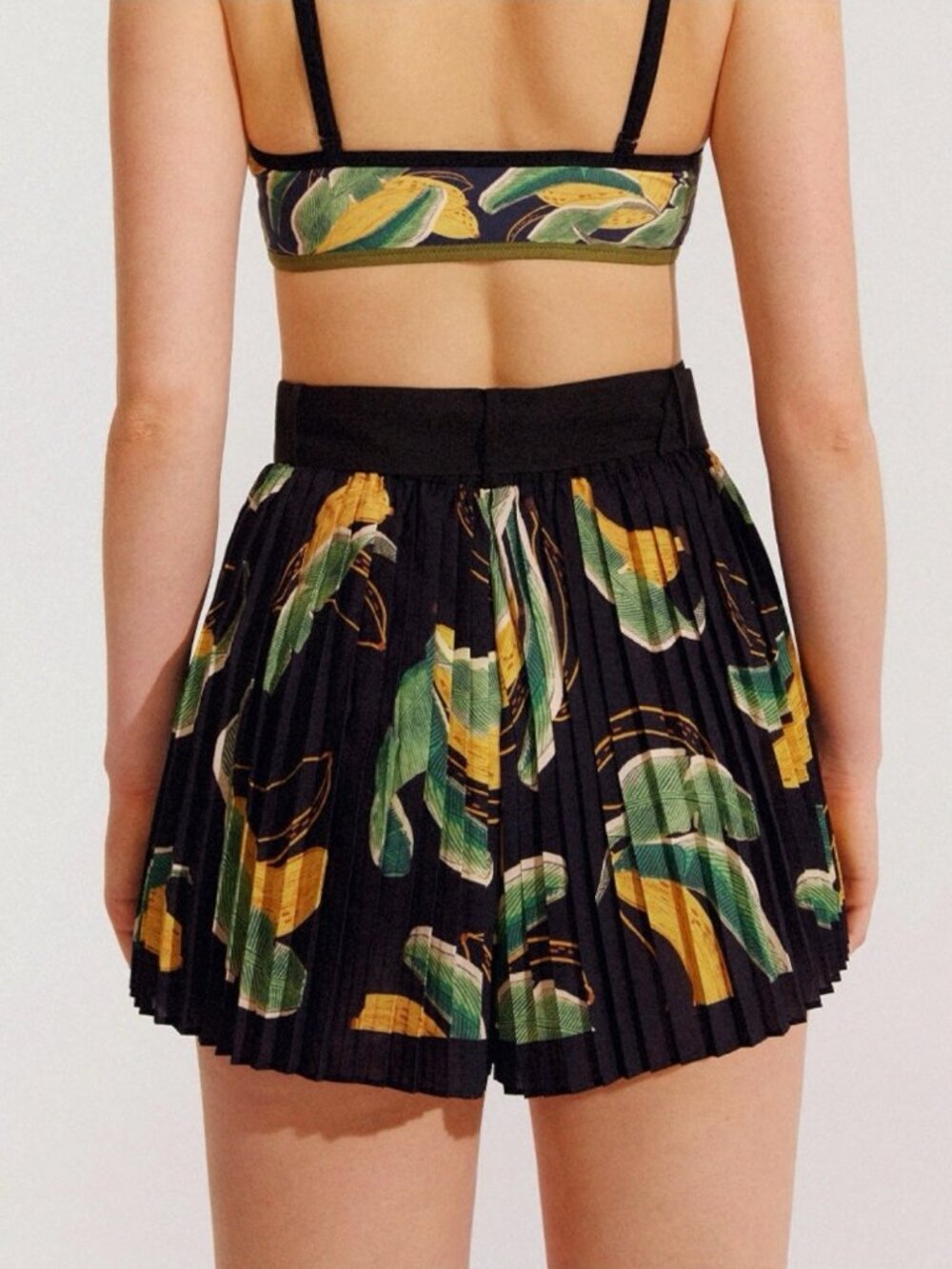 Visual Mood Emma Floral Tropical Print Pleated Skorts Lined Size S XL Beach - Picture 8 of 13